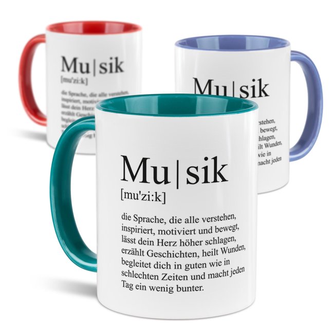 Musik-Tasse mit Spruch - Musikdefinition
