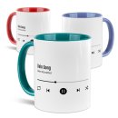Musik-Tasse - Lieblingslied - personalisiert mit 2...
