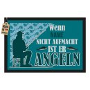 Fu&szlig;matte f&uuml;r Angler - Bin angeln - mit Name -...