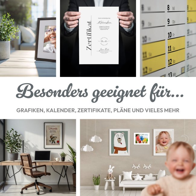 Poster mit 7 Zeilen Text selbst gestalten - 250 g/m&sup2; Fotopapier, A4 Hochformat