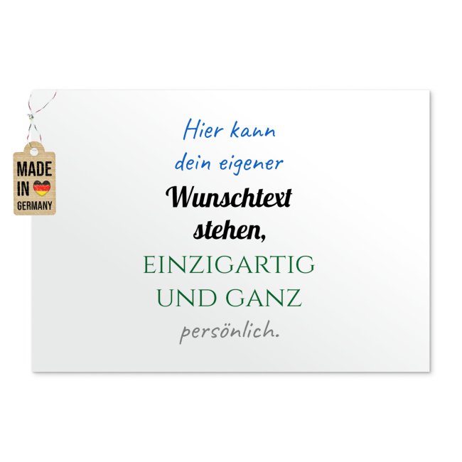Poster mit 7 Zeilen Text selbst gestalten - 250 g/m&sup2; Fotopapier, A4 Querformat