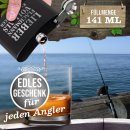 Flachmann mit Spruch Angler - Lieber Flachmann voll -...