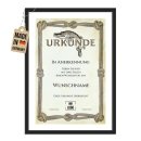 Fotodruck mit Bilderrahmen - Urkunde Angler, mit Bild...