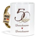 Tasse mit Goldhenkel zur Goldhochzeit - 50 Jahre Unsere...