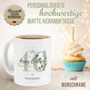 Tasse zum 40. Geburtstag - Happy Birthday - Matt wei&szlig;