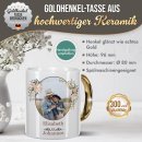Personalisierte Tasse mit Goldhenkel - Liebe - mit Foto...