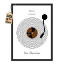 Fotodruck mit Bilderrahmen - Plattenspieler - Titel,...