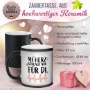 Magic Mug Zaubertasse - Mi Herz schlagt nur f&uuml;r di