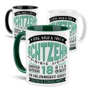 Tasse zum 18. Geburtstag - Jung, wild, frei
