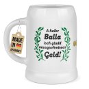 Bierkrug mit Spruch - A halbr Balla_Ranke - Keramik