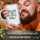 Bierkrug mit Spruch - O zapft isch? Mir saufet Trollinger...
