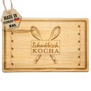 Gro&szlig;es Schneidebrett mit Gravur - Schw&auml;bisch...