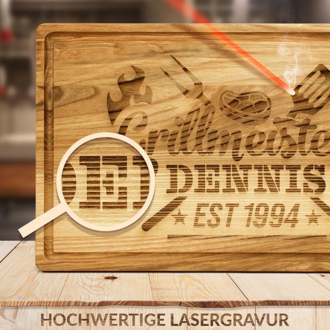 Gro&szlig;es Schneidebrett mit Gravur - Sp&auml;tzle only - 40 x 25 cm