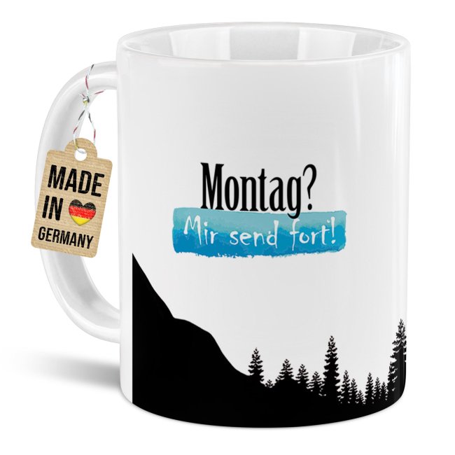 Schwabe-Tasse mit Spruch - Montag | 300 ml