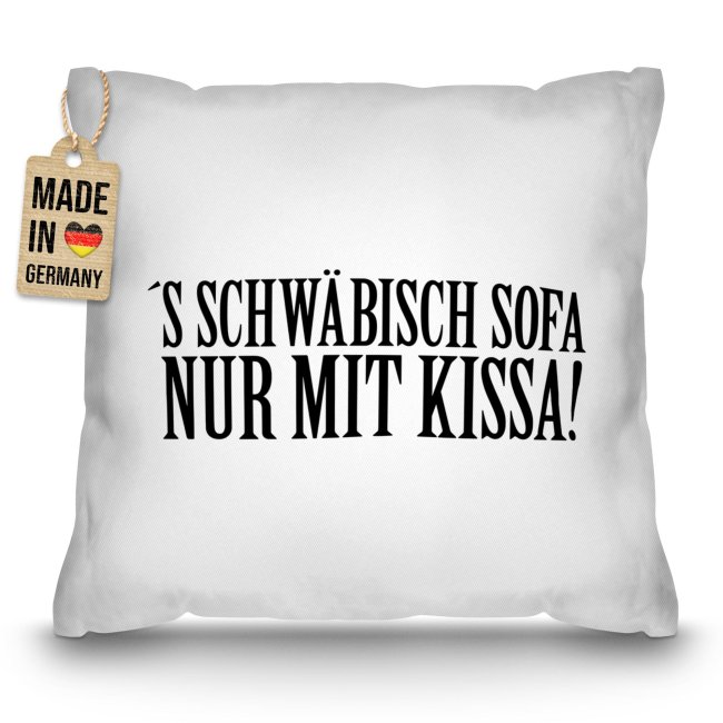 Kissen mit Spruch - Schw&auml;bisch Sofa
