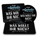 B&uuml;ro Mousepad mit Spruch - Aufgestanden und...