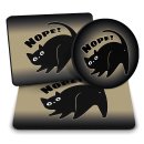 B&uuml;ro Mousepad mit Spruch - Nope - Katze