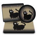 B&uuml;ro Mousepad mit Spruch - Ich liebe M&auml;use - Katze