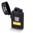 Sturmfeuerzeug schwarz-matt mit Logo und Wunschtext