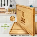 Gro&szlig;es Schneidebrett - Ge&ouml;lte Kernesche - mit...