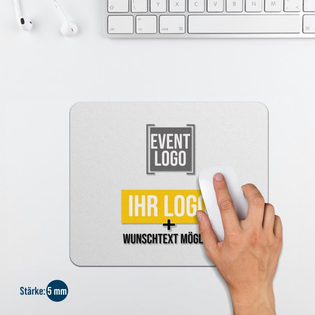 Mousepad eckig 5 mm stark - in zwei Gr&ouml;&szlig;en