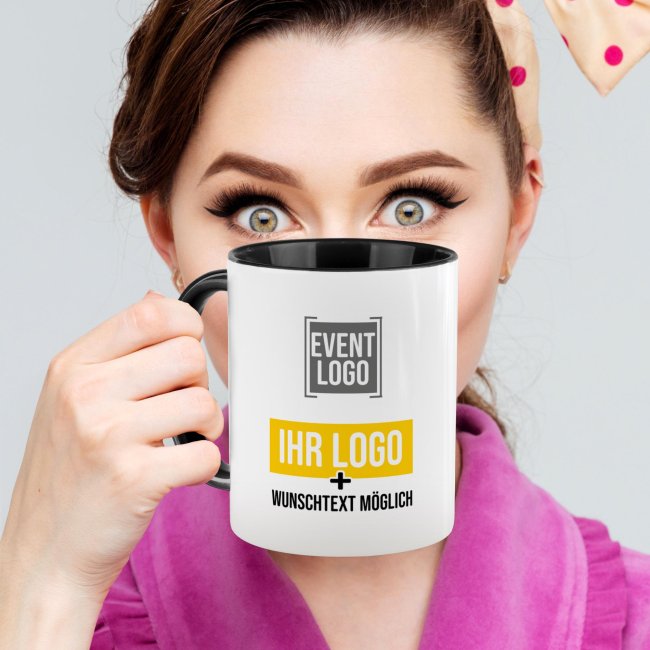 Farbige Tasse 300 ml - Innen &amp; Henkel farbig - 14 Farbt&ouml;ne