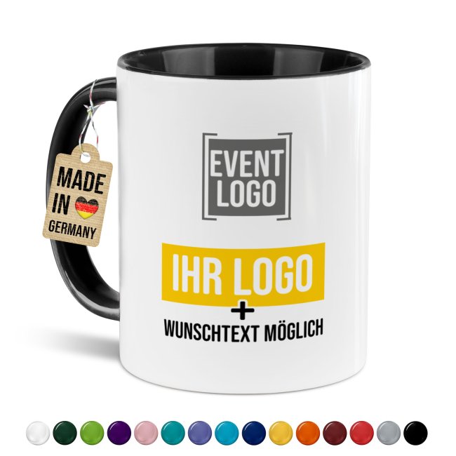 Farbige Tasse 300 ml - Innen &amp; Henkel farbig - 14 Farbt&ouml;ne