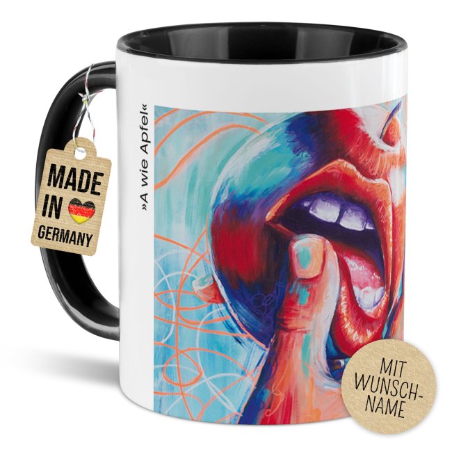 Weihnachtstasse - WeihnachtsWUNDER - A wie Apfel - mit Name