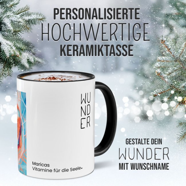Weihnachtstasse - WeihnachtsWUNDER - A wie Apfel - mit Name