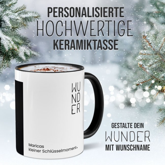 Weihnachtstasse - WeihnachtsWUNDER - my key - mit Name