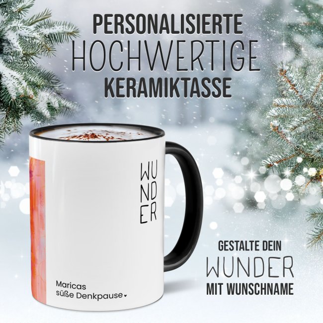 Weihnachtstasse - WeihnachtsWUNDER - sweet whisper - mit Name