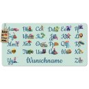 Tischset f&uuml;r Kinder - Alphabet - mit Name - 2...