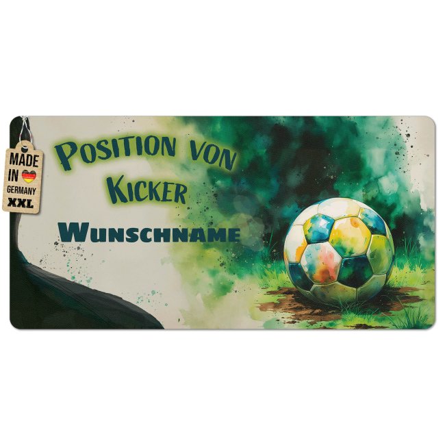 Tischset f&uuml;r Kinder - Position von Kicker_Fu&szlig;ball - mit Name - 2 Gr&ouml;&szlig;en