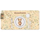 Tischset f&uuml;r Kinder - B&auml;r - mit Name - 2...