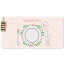 Tischset f&uuml;r Kinder - Blumenkranz - mit Name - 2...