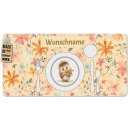 Tischset f&uuml;r Kinder - Igel - mit Name - 2...