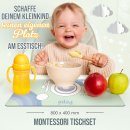 Tischset f&uuml;r Kinder - Regenbogen blau - mit Name - 2...