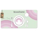 Tischset f&uuml;r Kinder - Regenbogen - mit Name - 2...