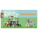 Tischset f&uuml;r Kinder - Tiere - mit Name - 2...