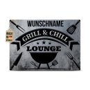 Outdoorschild Grillen - Grill &amp; Chill Lounge - mit...