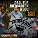 Outdoorschild Grillen - Grill &amp; Chill Lounge - mit...