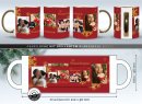 Weihnachtstasse mit Goldhenkel - Fotocollage mit 4 Fotos...