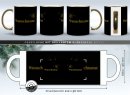 Weihnachtstasse mit Goldhenkel - Schneeflocke - mit Name