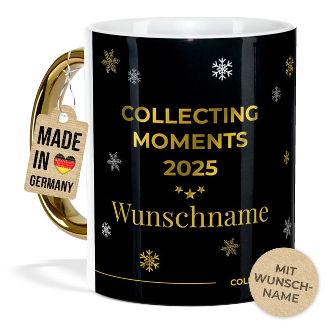 Weihnachtstasse mit Goldhenkel - Collecting Moments 2025 No. 24 - Collecting Moments 2025 - mit Name