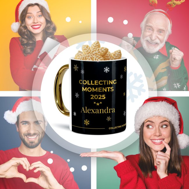Weihnachtstasse mit Goldhenkel - Collecting Moments 2025 No. 24 - Collecting Moments 2025 - mit Name