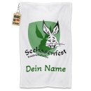 Kinder-Handtuch mit Name - Seehasenfest Logo - in 3...
