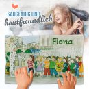 Kinder-Handtuch mit Name - Seehasenfest Zeichnung - in 3...
