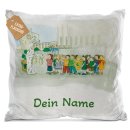 Flauschiges Kissen f&uuml;r Kinder mit Name -...