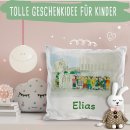 Flauschiges Kissen f&uuml;r Kinder mit Name -...