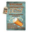 Blechschild - 8 Bier - mit Name - 3 verschiedene...